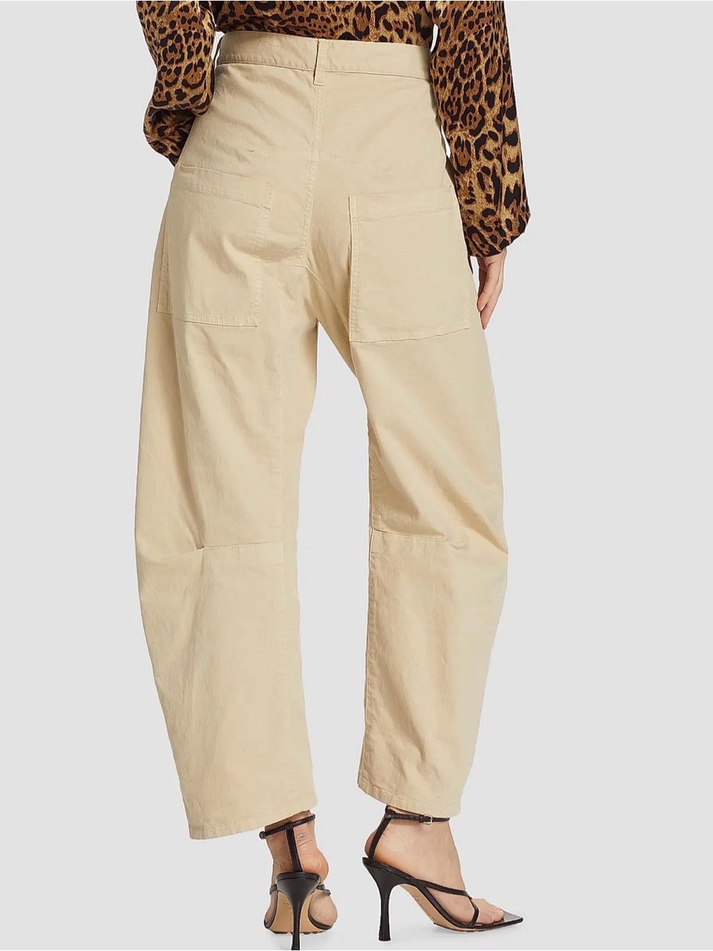 Nili Lotan Shon Pant sandstone Bow Leg Carpenter 8 tan - Picture 15 of 15